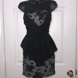 Black & Grey Floral Dress